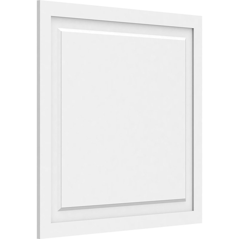 Panneau mural Harrison 3D en blanc, H 32 po x l 34 po x P 0,63 po