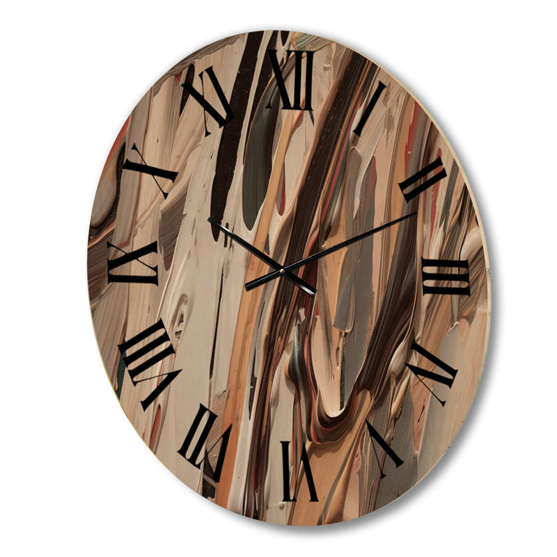 Horloge murale en bois massif Alyis, Moyenne
