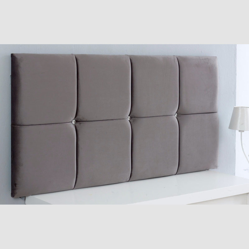 Carter-James Upholstered Headboard, Kingsize (5'), Grey
