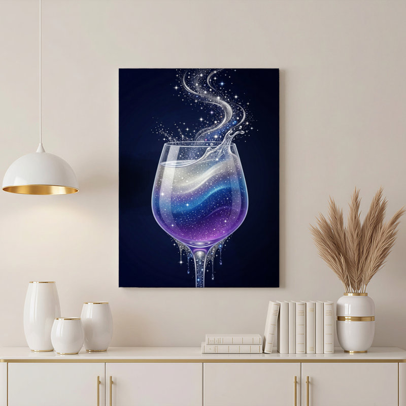«Gallery Wrap», art mural sur toile pour le salon, la chambre à coucher, le bureau ou le vestibule - décoration murale décorative avec galaxie vin