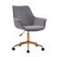Chaise de travail en velours Garrow-1218215329