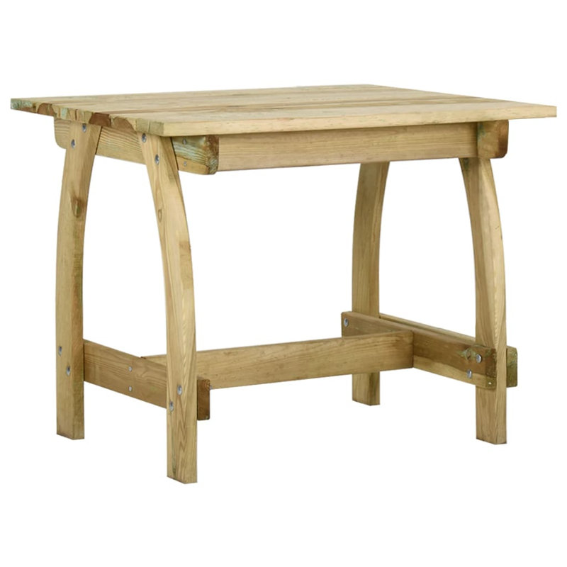 Depp Rectangular Pine Outdoor Dining Table , 110cm cm W 74cm cm D