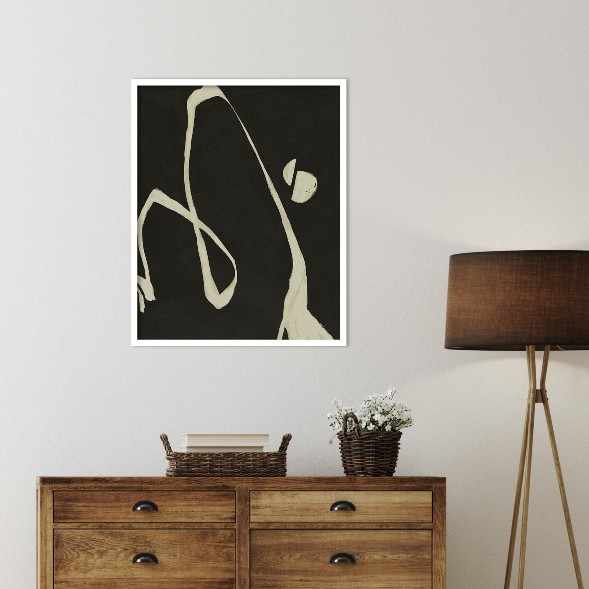 Neutral Spring II by Jacob Green, 33" H x 27" W x 1" D, White