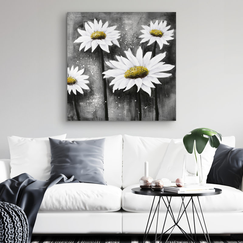 Daisies at sun - 32"x32" art on canvas