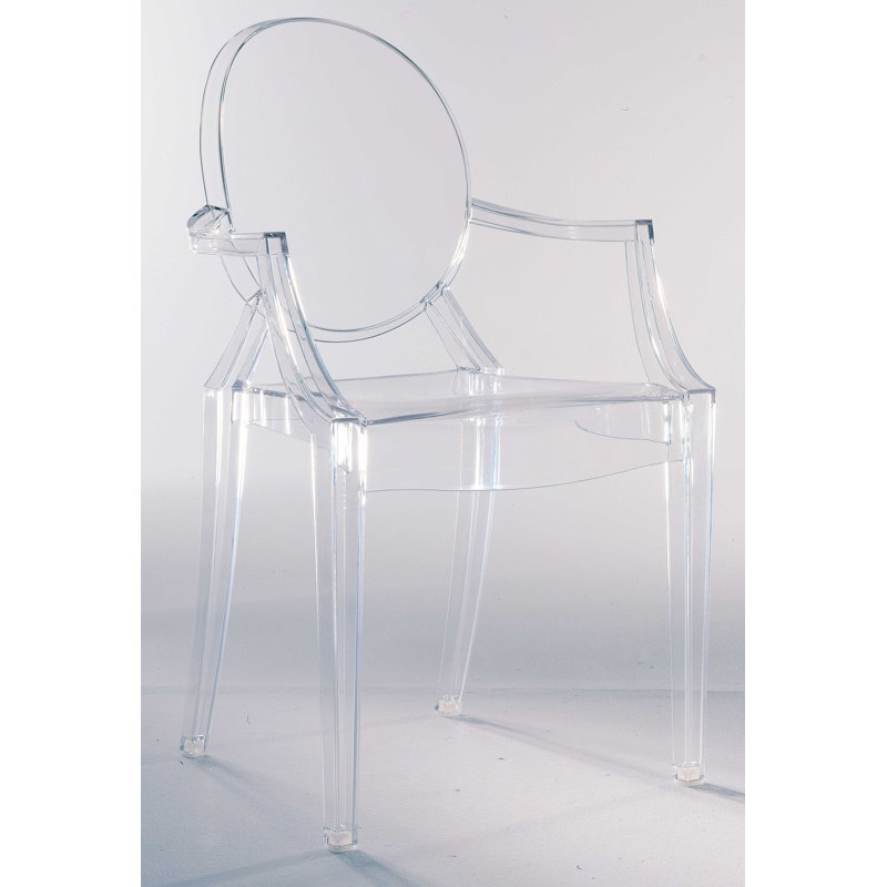 Louis Ghost Outdoor Dining Armchair, Crystal