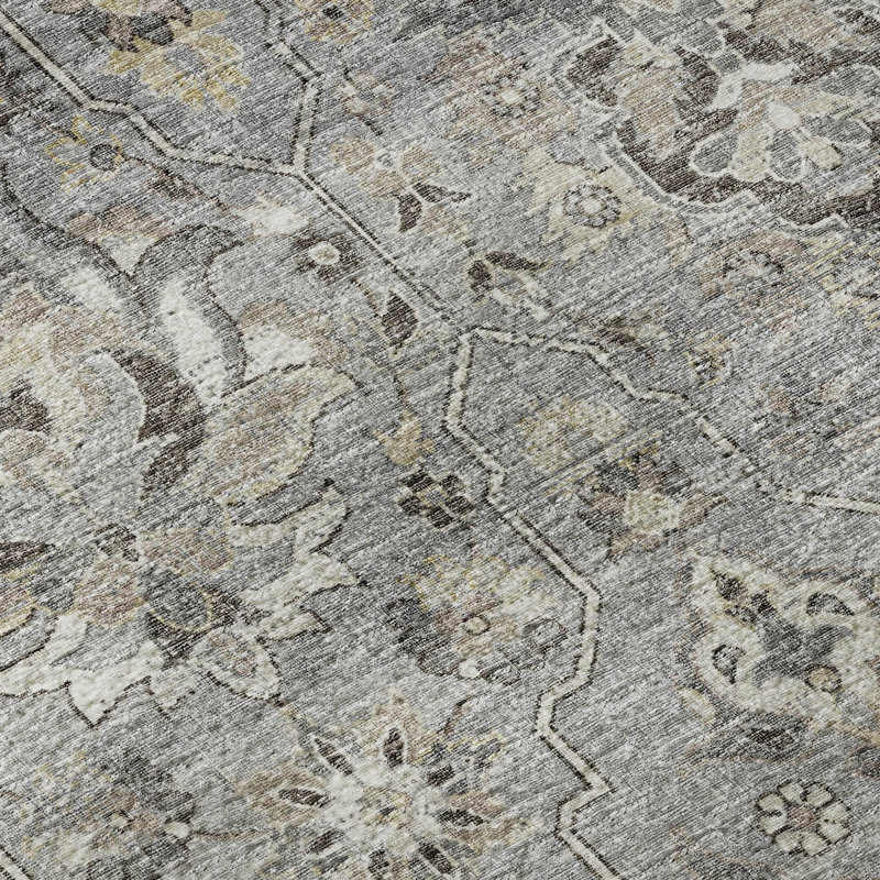 Tapis en frêne de qualité supérieure lavable à la machine Alliah AMF94, Tapis de couloir 2 pi 3 po x 7 pi 6 po