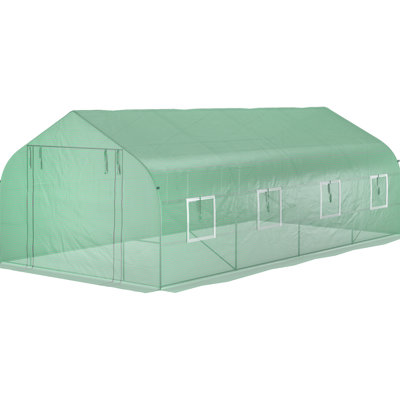 Large Greenhouse: 20' X 10' 7', Galvanized Steel, Mesh Windows & Door, Plants From Extremes Greenhouse By : Steel Construction, Extend Gardening Season