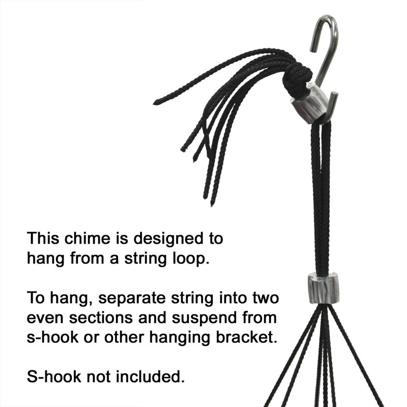 Athena Black Aluminum 44-Inch Wind Chime