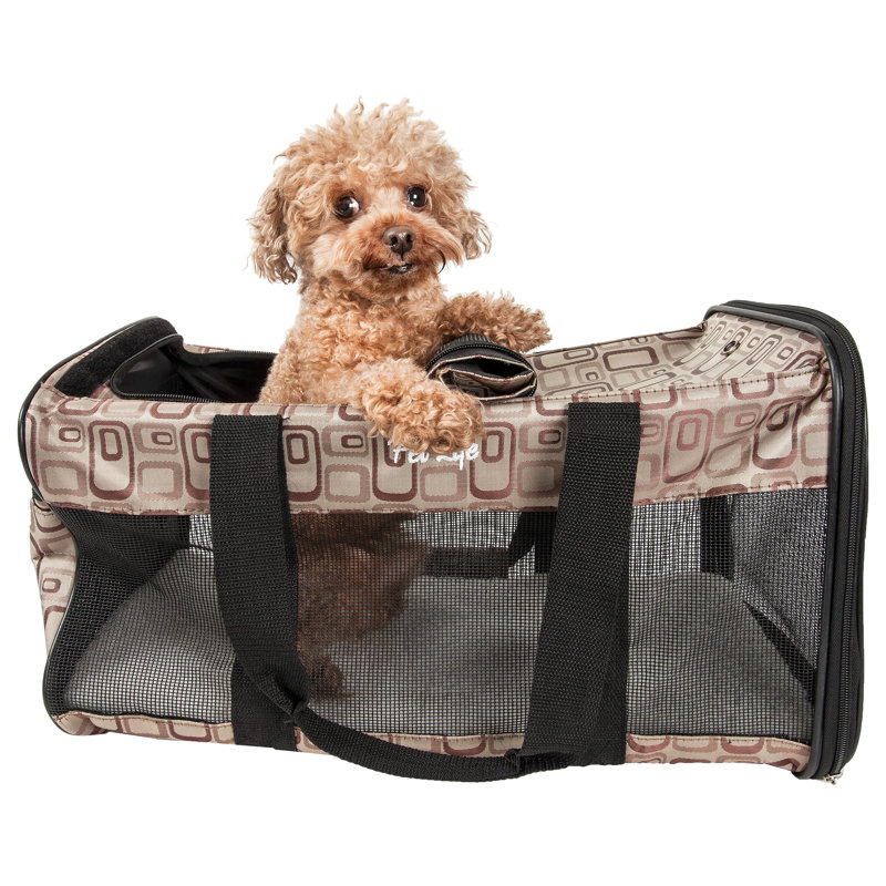 Medium Brown Soft Sided Airline Approved Pet Carrier