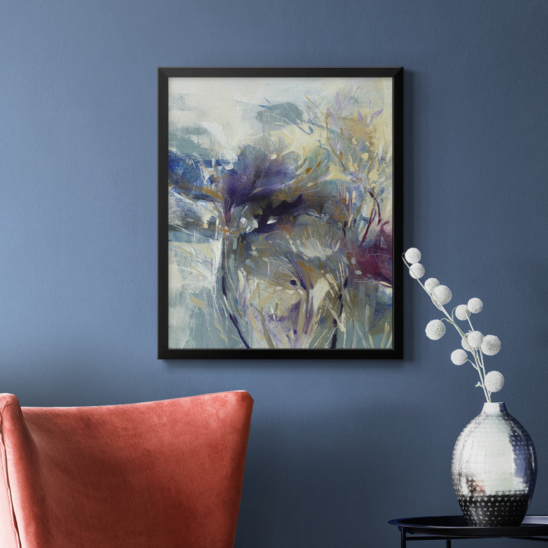 MEADOW SAFFRON, toile encadrée de qualité supérieure - prête à être accrochée, Noir, H 20 po x l 16 po