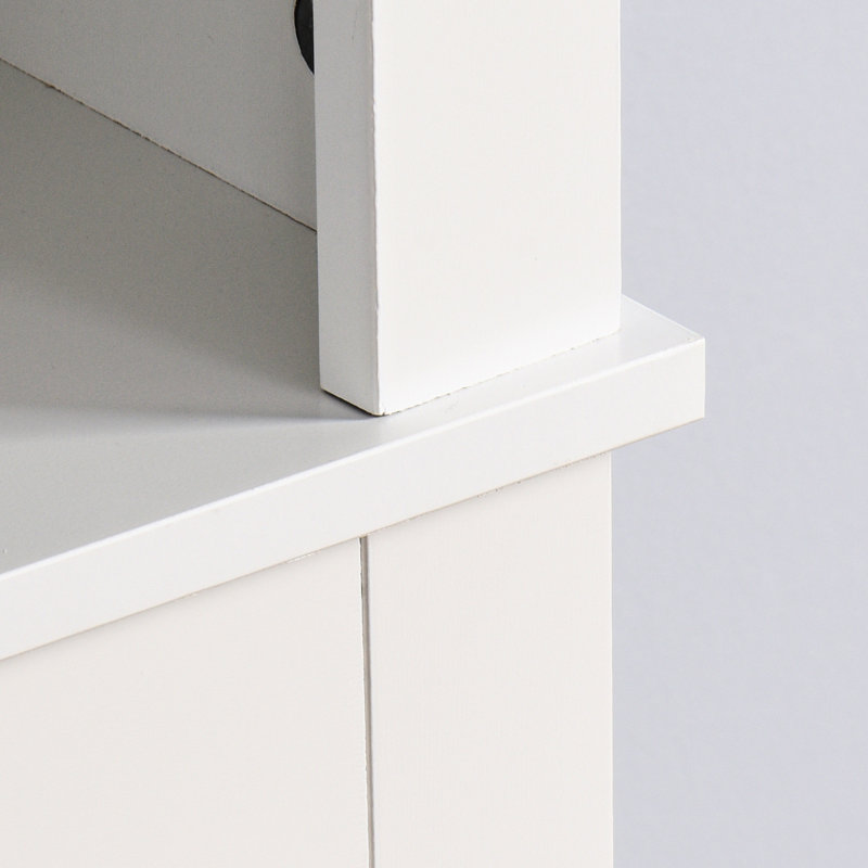 Bathroom Cabinet For Over Toilet - Spacious, Adjustable Shelf, White, 23.45x7.86x68.85 Inch White Organizer Stylish,