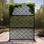 Écran d'intimité 72 po en métal avec support, panneau de clôture de jardin autoportant antirouille pour patio et balcon