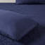 Navy Queen 3 Piece Bedspread - Box Sewing, Fill, Pleated Corners Split Corner Long-lasting, 100% , Easy To Wash