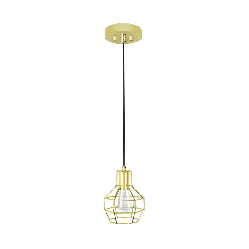 Luminaire suspendu géométrique de style lanterne 1 lumière