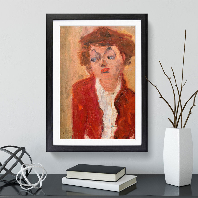 Mloda Angielka by Chaim Soutine - Picture Frame Painting, Black, 36cm H x 27cm W x 2cm D
