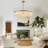 10 - Light 41.3" D Dimmable Modern Alabaster Drum Chandelier Round Pendant Lights For Dining Room-1434359061