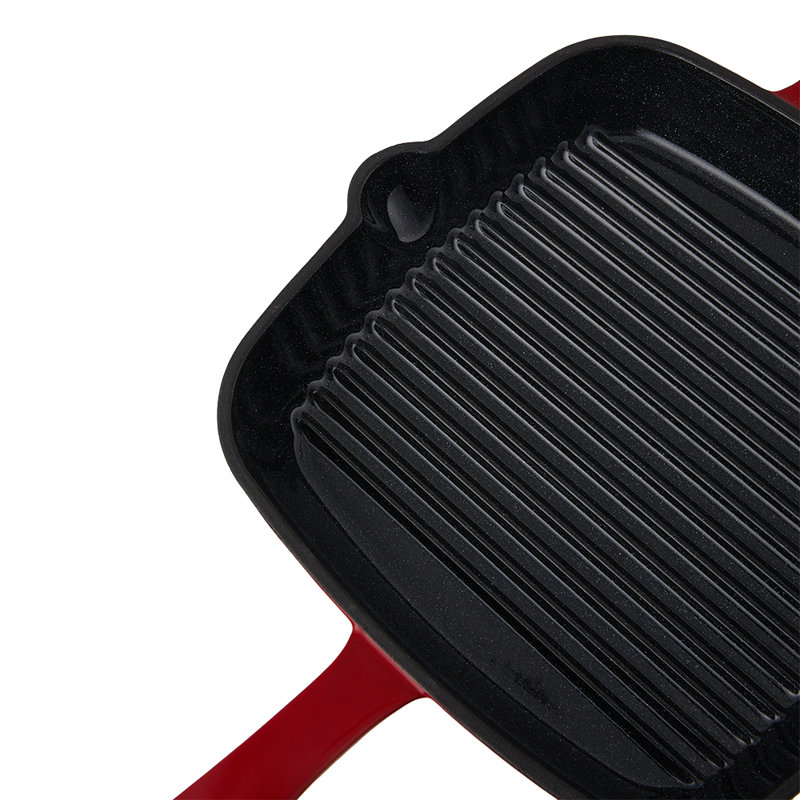 Non-Stick Frying Pan, 45cm W, Black/Red