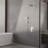 Chrome Alloy Double-Handle Double-Head 9-Inch Square High-Pressure Shower Faucet (With Valve)-116877164