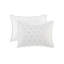 Ensemble d'édredon en peluche à imprimé métallique 3 pièces simple / simple TG avec coussin blanc / doré