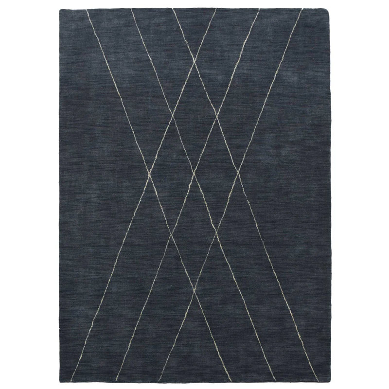 Tapis rectangulaires en laine tissée à la main Ricky