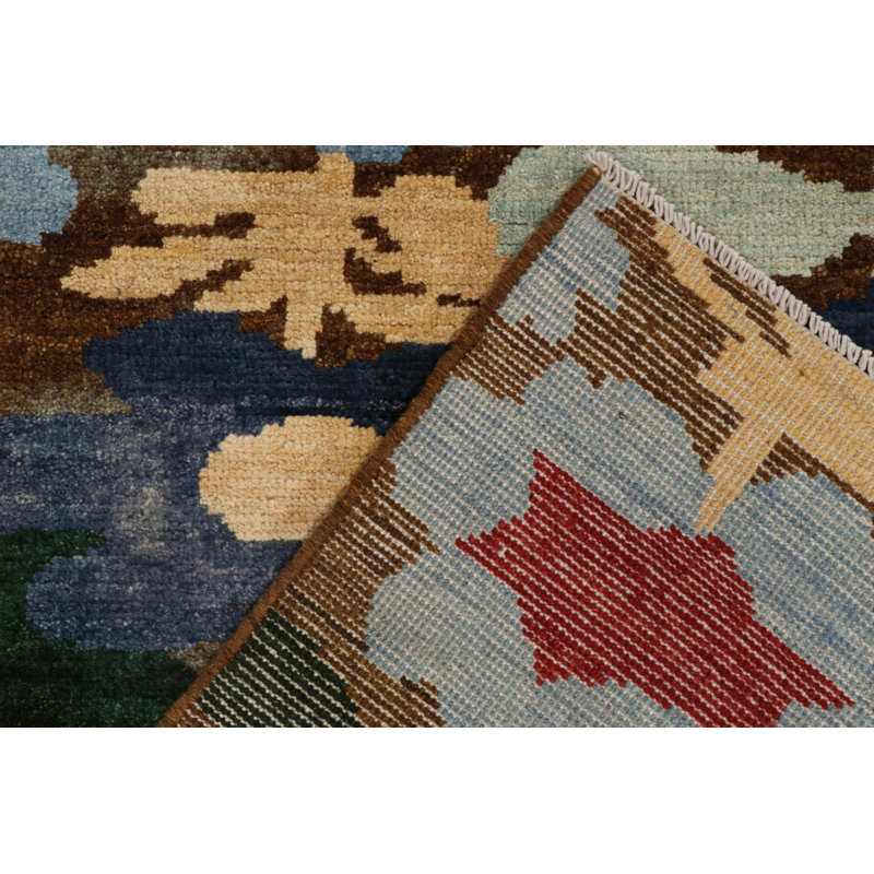 Rug & KilimS Contemporary Rug In Multicolor Floral Pattern, Rectangle 5'9" x 6'1"