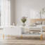 Table basse Mid-Century moderne avec tiroirs doubles-1924070325
