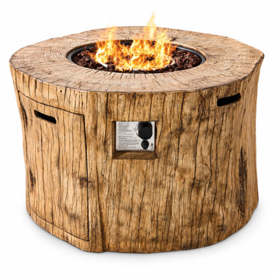 Demetrius Round Propane Smokeless Fire Pit Table
