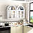 Wall Mounted Arched Cabinet With Glass Doors-1197676658