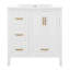 Meuble-lavabo de 36 po avec lavabo en résine, meuble-lavabo simple autoportant avec 2 portes et 4 tiroirs à fermeture en douceur, poignées en métal-1037323640