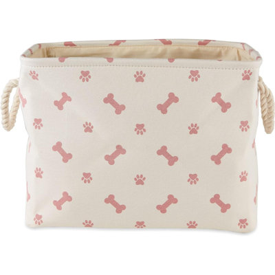Pet Storage Collection Paw And Bone Print, Small Rectangle