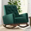 Chaise berçante douce et confortable, conception classique, parfaite pour toute pièce, base en bois massif, stable et durable-1852176764