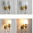 Modern Vintage Wall Sconce With Glass Shade, Antique Brass Hardwired Wall Light Fixture For Bedroom, Living Room, Bathroom And Vanity, Single Mounted Lamp With E12 Base