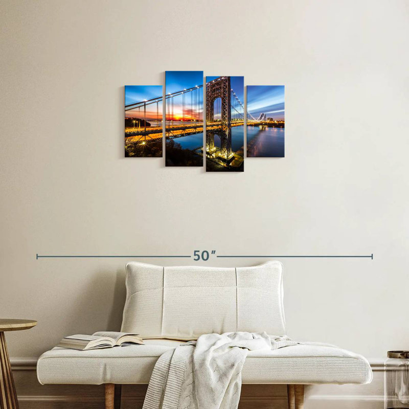 Lilie George Washington Bridge Lights, 18"H x 30"W