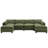 133" Corduroy 4-Seater Sectional Sofa With 2 Movable Ottomans, Modular Design-265677179