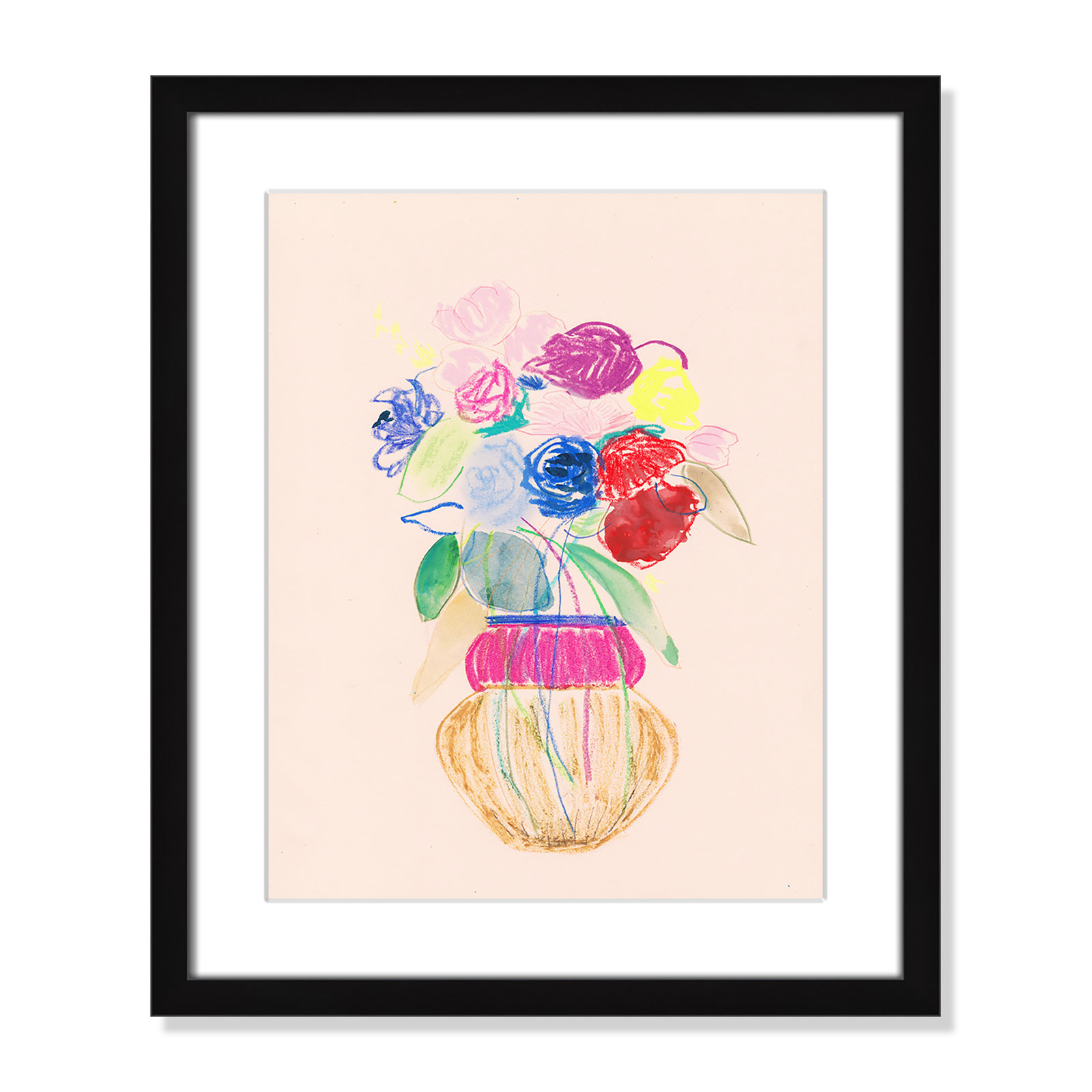 Simple Floral Collection "Simple Floral II" Print by Bea Dina, White, 19" H x 16" W x 1.25" D