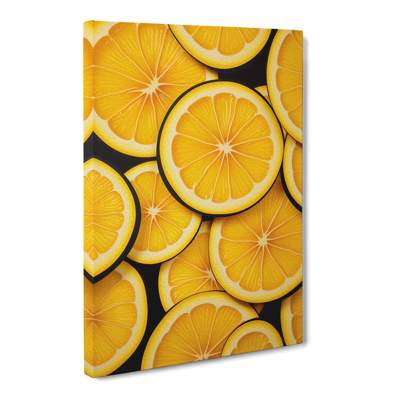 Lemon Fruit Op - Print, 60cm H x 40cm W x 3cm D
