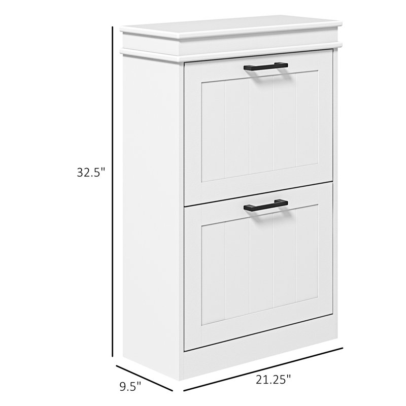 Shoe Cabinet For Entryway, White