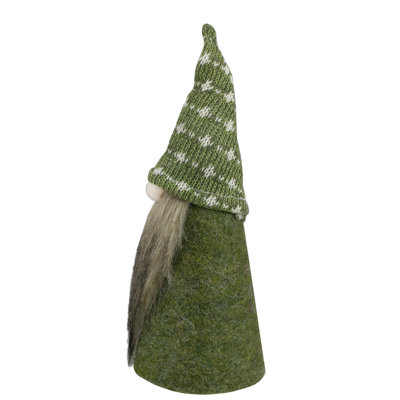 Green and White Cone Gnome Christmas Tabletop Decor
