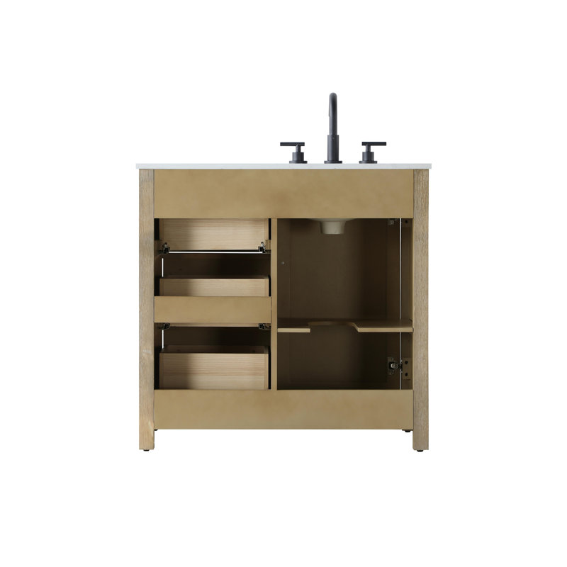 Meuble-lavabo simple 36 po, Linen Oak