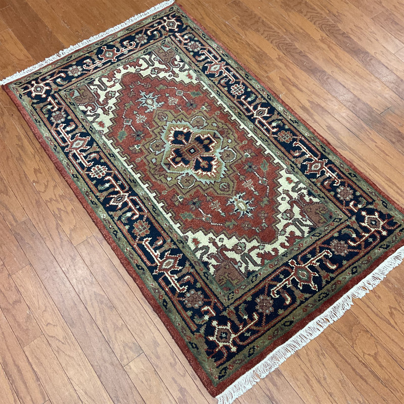  Handmade Heriz Wool Rug