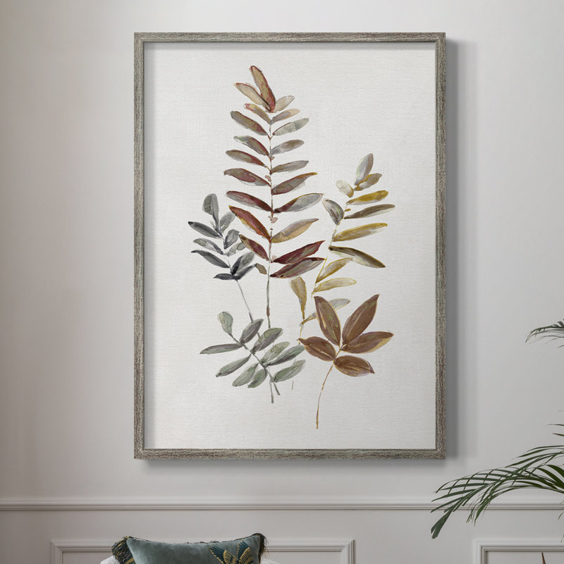 Autumn Leaves I, reproduction encadrée - bois massif 47449, H 15 po x l 12 po