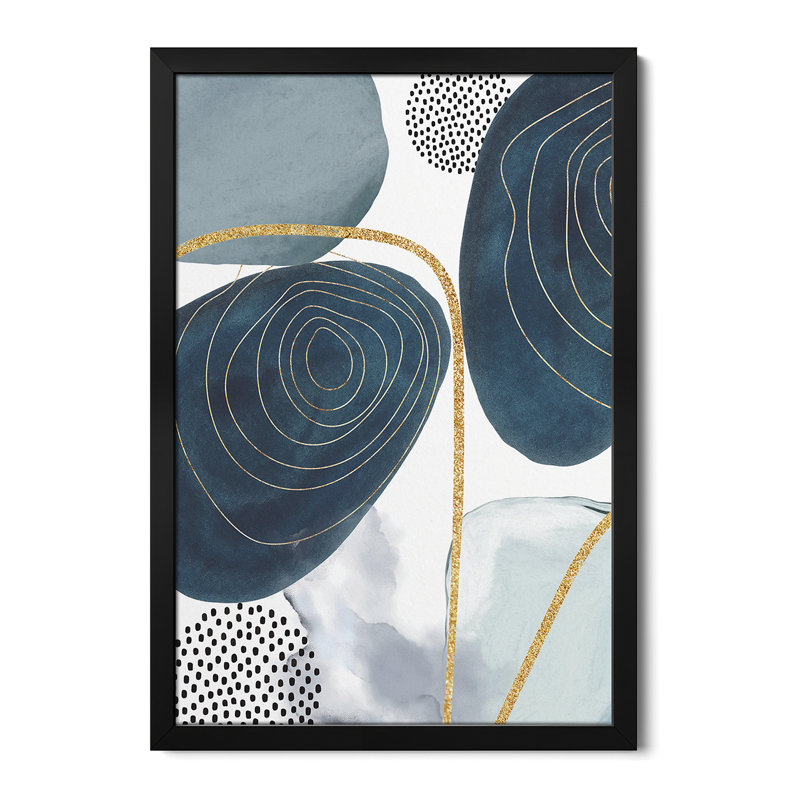 Bleu Shapley III - reproduction d'art murale - affiche de galerie, H 32 po x l 24 po
