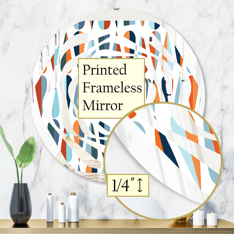 Miroir mural moderne Whirl, 31,5 po x 31,5 po