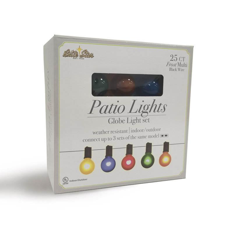 25 Lt G40 Patio Light, Frost Multi