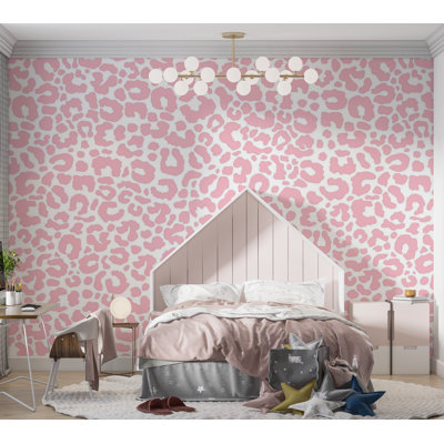 Premium Wallpaper Wall Mural - Pink Leopard Print