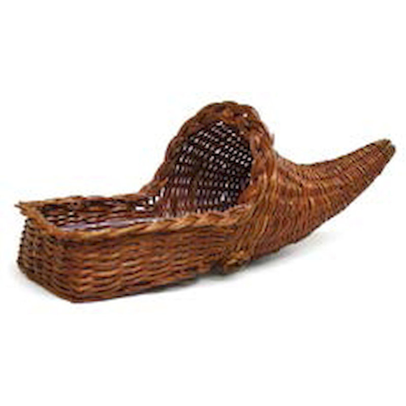 Panier en osier / rotin, H 5 po x l 4 po x P 14,5 po