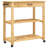 vidaXL Kitchen Trolley MONZA 33.1"x15.7"x34.8" Solid Wood Pine-752268432