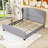 Upholstered Platform Bed with Headboard-322710873-322710876