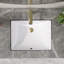 20" W X 15" D Undermount Rectangular Bathroom Sink Ceramic Vitreous China Basin White Bath Vessel Sink with Integrated Overflow