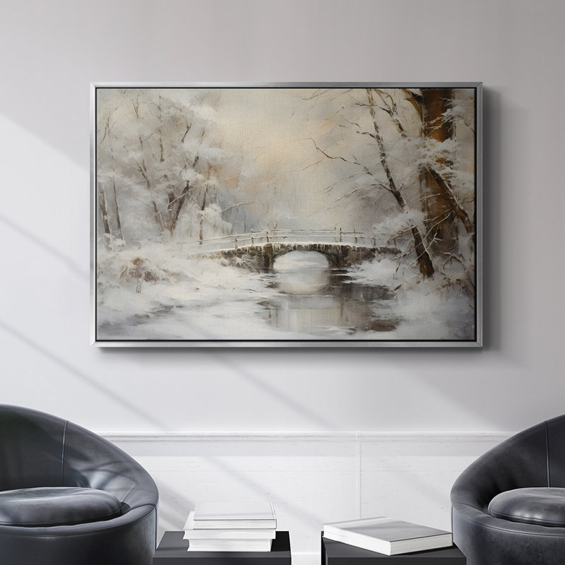 Paysage rétro -DCCDIXIX, Toile avec cadre flottant, H 27 po x l 41 po x P 2 po